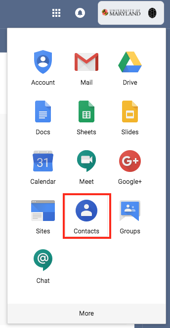 Contacts in Gmail App Drawer