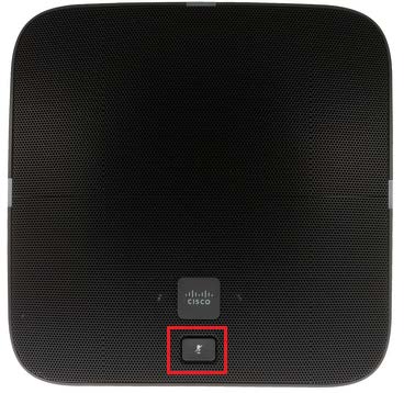 The microphone button is located on the speaker.