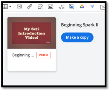 Spark example project displaying in the ELMS-Canvas instruction field.