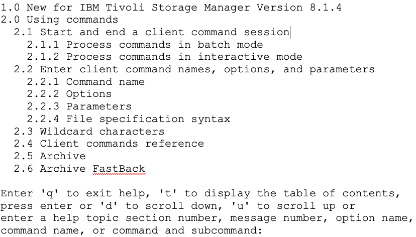 IBM Tivoli Storage Manager Help