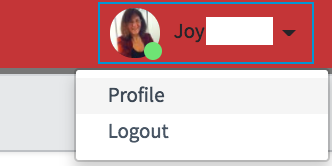 Select 'Profile' in the drop-down menu below your name in ServiceNow.