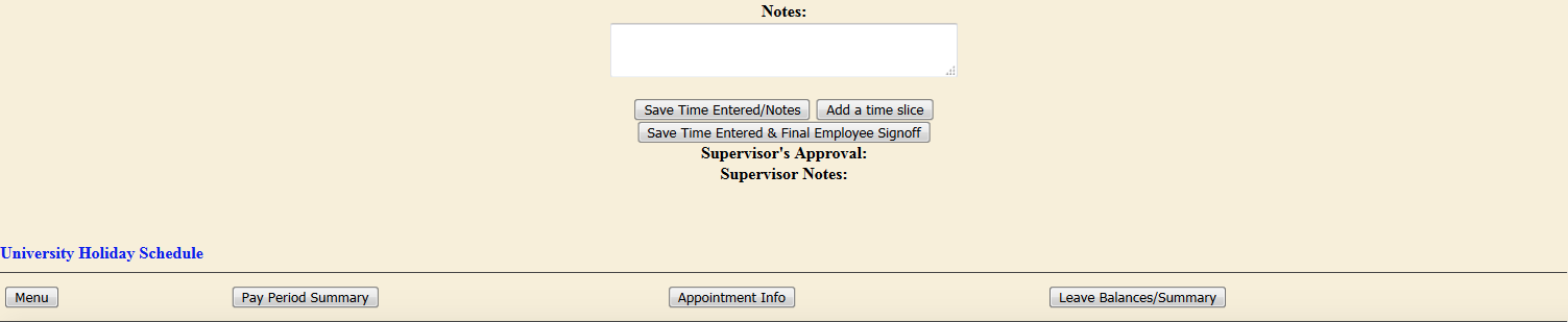 Save and Submit Time Buttons