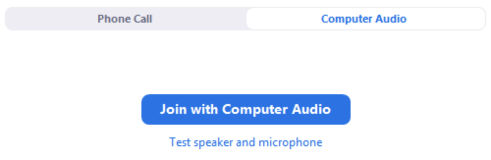 click Join with computer audio.