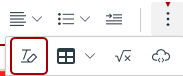Addtional tools icon highlighted in toolbar