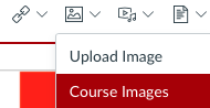 Uploading tools: Upload image and Course images