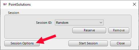 PointSolutions Desktop Interface Session Options