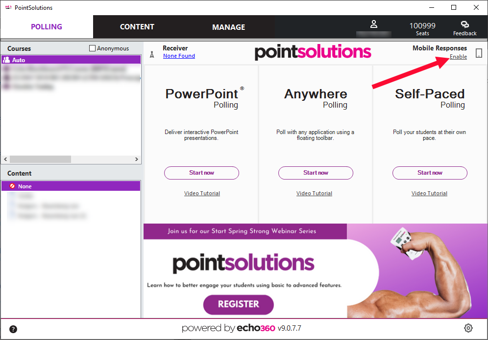 PointSolutions Desktop Interface Enable Mobile Responses