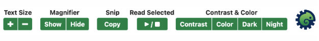 Screenshot of Morphic basic toolbar