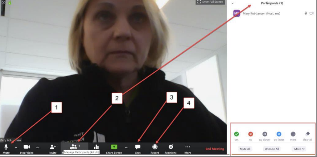 An example of the Zoom meeting interface.